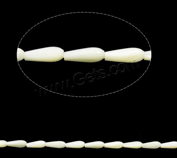 Seashell Beads, Natural Seashell, Teardrop, different size for choice, white, Length:Approx 15.7 Inch, Sold By Strand