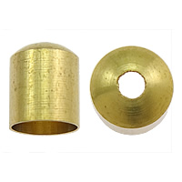 Brass End Cap, Column, plated Approx 2mm, Inner Approx 9mm 