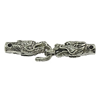 Zinc Alloy Hook and Eye Clasp, Dragon, plated nickel, lead & cadmium free Approx 1.5mm, Inner Approx 2mm 