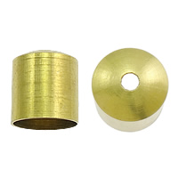 Brass End Cap, Column, plated Approx 2mm, Inner Approx 5.5mm 