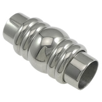 Round Stainless Steel Magnetic Clasp, Tube, plated 6mm Approx 6.2mm 