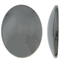Hämatit Cabochons, Non- magnetische Hämatit, oval, verschiedene Größen vorhanden, schwarz, verkauft von PC