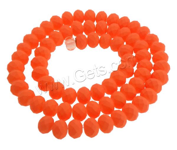 Rondelle Crystal Beads, different size for choice & rubberized & faceted, more colors for choice, Hole:Approx 1mm, Length:Approx 17 Inch, Sold By Strand