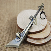 Zinc Alloy Key Chain Jewelry, Sword, antique bronze color plated, nickel, lead & cadmium free, 150mm 