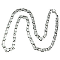 Collar de cadena de acero inoxidable, acero inoxidable 316L, diverso tamaño para la opción & cadena de caja, color original, longitud:aproximado 21 Inch, Vendido por Grupo