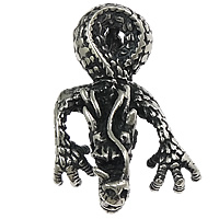 Stainless Steel Animal Pendants, Dragon, blacken, original color Approx 