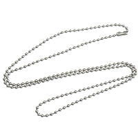 Mode Edelstahl Halskette Kette, plattiert, Kugelkette, keine, 1.5mm, Länge:ca. 31.5 ZollInch, verkauft von Strang