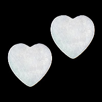 Белый кабошон оболочки, Белая ракушка, Сердце, плоской задней панелью продается PC