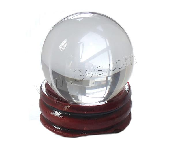 cuarzo claro esfera de la bola, con madera, Esférico, natural, diverso tamaño para la opción, Grado AAA, Vendido por UD