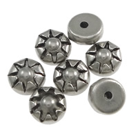 Stainless Steel Ear Nut Component, Flat Round, original color Approx 0.6mm 