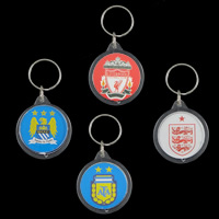 Stainless Steel Key Chain, with Acrylic, Flat Round 74mm 