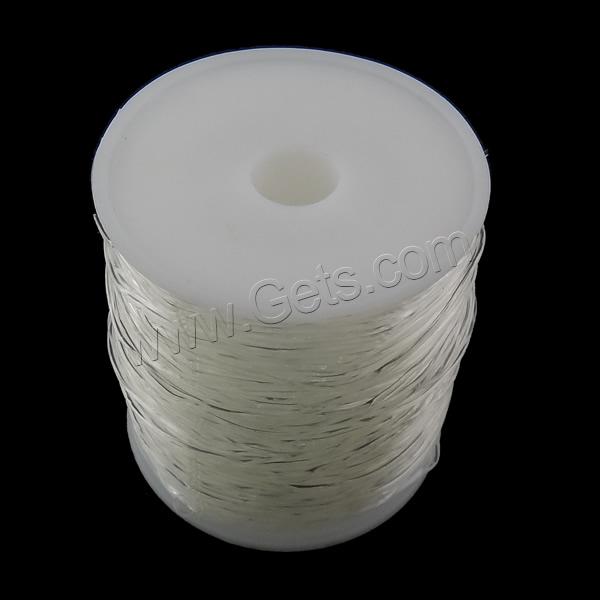 Fil de cristal, fil en cristal, avec bobine plastique, sans élastique, normes différentes pour le choix, blanc, Environ 100m/bobine, Vendu par bobine