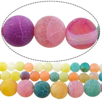 Natural Effloresce Agate Beads, Round & Customized, mixed colors Approx 1-1.5mm Approx 14 Inch 