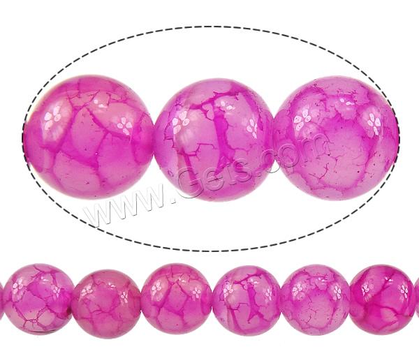 Natural Dragon Veins Agate Beads, Round, more sizes for choice, rose pink, Hole:Approx 1-1.2mm, Length:Approx 14 Inch, Sold By Strand
