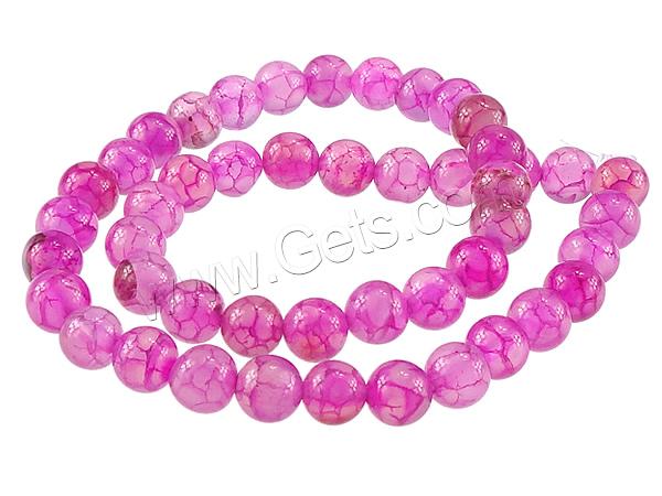 Natural Dragon Veins Agate Beads, Round, more sizes for choice, rose pink, Hole:Approx 1-1.2mm, Length:Approx 14 Inch, Sold By Strand