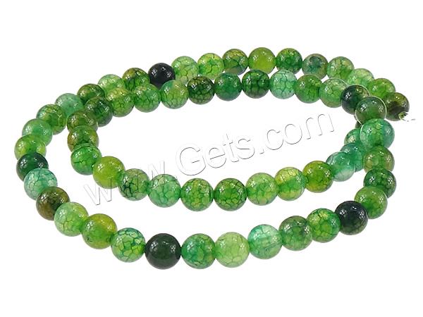 Natural Dragon Veins Agate Beads, Round, more sizes for choice, Hole:Approx 0.8-1.2mm, Length:Approx 14 Inch, Sold By Strand
