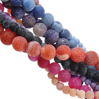 Natural Effloresce Agate Beads, Round & Customized Approx 14 Inch 