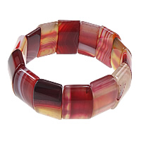 Lace Agate Bracelets, Rectangle, red Approx 8 Inch 