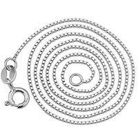 Sterling Silver Necklace Chain, 925 Sterling Silver & box chain, 0.8mm 