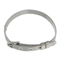 Stainless Steel Mesh Belt Buckle Bracelet original color Approx Approx 8 Inch 