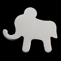 Sterling Silver Animal Pendants, 925 Sterling Silver, Elephant, plated Approx 1.5mm 
