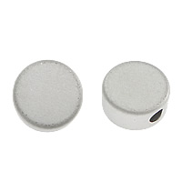 純銀製平らなビーズ
, 92.5％純度シルバー, 楕円, メッキ, 無色 穴:約 1.5mm, 売り手 パソコン