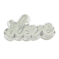 Sterling Silver Message Beads, 925 Sterling Silver, Letter, word love, plated Approx 2.5mm 