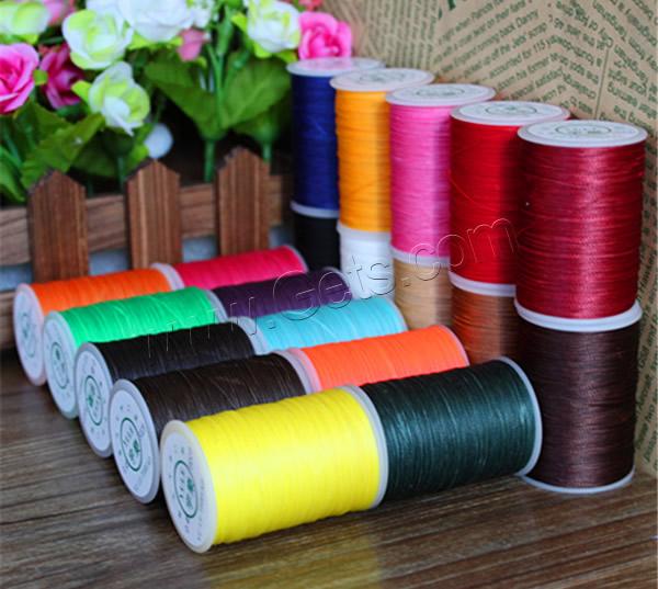 Polyester Cord, with plastic spool, waxed surface & different size for choice, more colors for choice, Sold By PC
