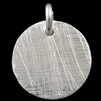 Etiqueta de plata de rey, plata de ley 925, Redondo aplanado, chapado, más colores para la opción, 10x1mm, agujero:aproximado 3mm, Vendido por UD
