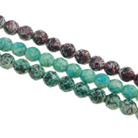 Synthetic Turquoise Beads, Round, painted, faceted Approx 1.5mm Approx 15 Inch, Approx 