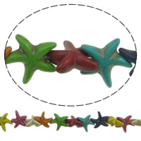 Synthetic Turquoise Beads, Starfish, mixed colors Approx 1.5mm Approx 16 Inch, Approx 