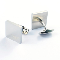 Stainless Steel Cufflink, 316L Stainless Steel, Square, original color 