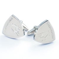 Stainless Steel Cufflink, 316L Stainless Steel, Shield, original color 