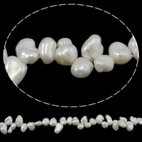Reborn Cultured Freshwater Pearl Beads, Nuggets, natural, white, 4-8mm Approx 0.5mm Inch 