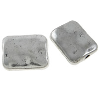 Zinc Alloy Flat Beads, Rectangle, plated Approx 1.5mm, Approx 