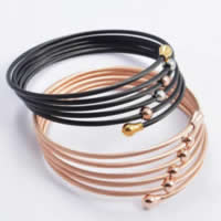 Stainless Steel Bangle, 316L Stainless Steel, plated, multi-strand 2mm, Inner Approx Approx 7.5 Inch 