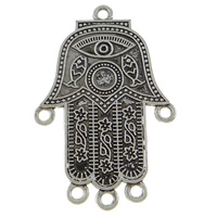 Zinc Alloy Charm Connector, Hamsa, plated, Islamic jewelry & 1/5 loop Approx 2mm, Approx 