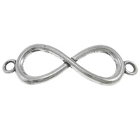 Zinc Alloy Charm Connector, Infinity, plated, 1/1 loop Approx 2mm, Approx 