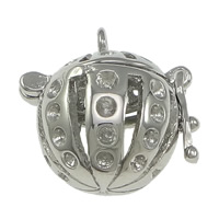 Brass Pregnant Ball Locket pendant Finding, Round, platinum color plated, can be filled up with DIY materials & hollow Approx 2mm, Inner Approx 12, 1mm 