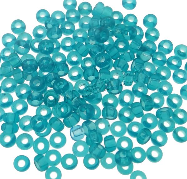 Transparent Glass Seed Beads, Rondelle, different size for choice, more colors for choice, Grade AAA, Hole:Approx 1-1.5mm, Sold By Bag