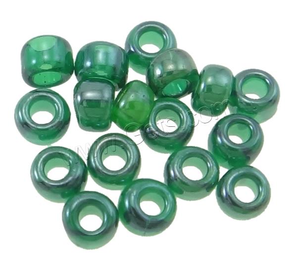 Perles de verre transparents, perles de rocaille en verre, rondelle, huilé, normes différentes pour le choix, plus de couleurs à choisir, grade AAA, Trou:Environ 1-1.5mm, Vendu par sac