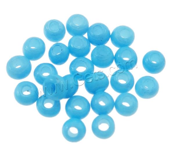 Opaque Glass Seed Beads, Drum, different size for choice & solid color, more colors for choice, Grade AAA, Hole:Approx 1-1.5mm, Sold By Bag