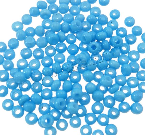 Opaque Glass Seed Beads, Drum, different size for choice & solid color, more colors for choice, Grade AAA, Hole:Approx 1-1.5mm, Sold By Bag