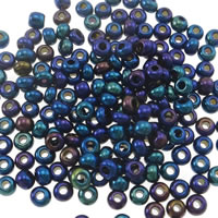 Perles en verres rocailles plaqués, perles de rocaille en verre, rondelle, Placage, normes différentes pour le choix, plus de couleurs à choisir, grade AAA Environ 1-1.5mm, Vendu par sac