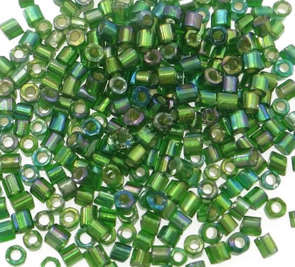 Silverlined S.H.Rainbow Glass Seed Beads, Hexagon Bugles, silver-lined, different size for choice, more colors for choice, Grade AAA, Hole:Approx 0.5-1.5mm, Sold By Bag