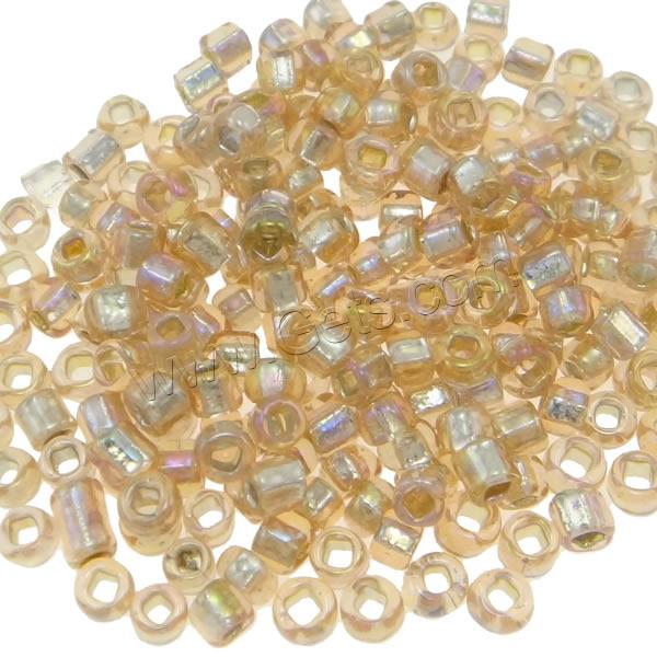Silverlined S.H.Rainbow Glass Seed Beads, Hexagon Bugles, silver-lined, square hole & different size for choice, more colors for choice, Grade AAA, Hole:Approx 1-1.5mm, Sold By Bag