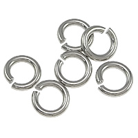 Sägeschnitt Edelstahl Closed Sprung-Ring, 304 Edelstahl, Kreisring, 5x5x1mm, 10000PCs/Menge, verkauft von Menge