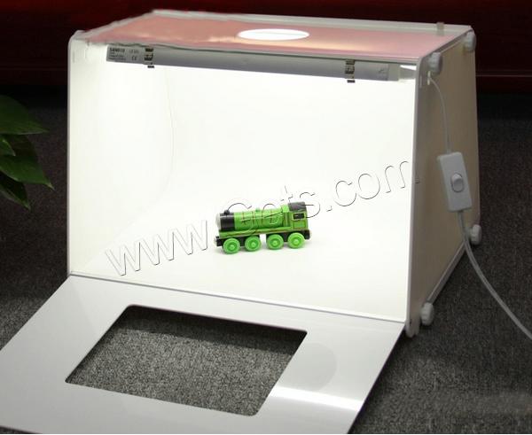Un mini Accueil Photo Studio, Acrylique, avec plastique ABS, rectangle, normes différentes pour le choix, blanc, 410x300x290mm, Vendu par PC