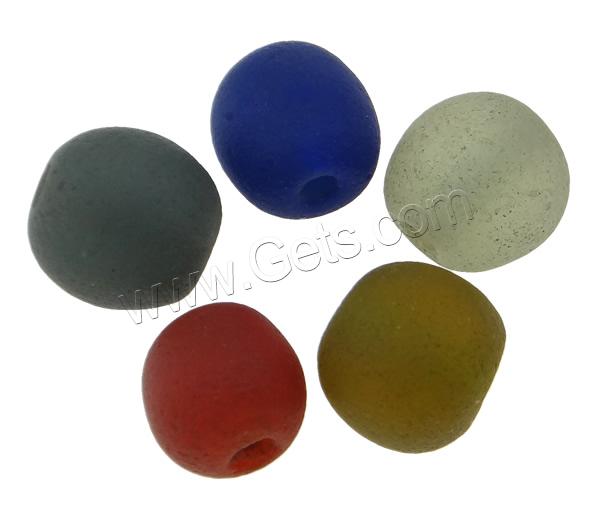 Frosted Lampwork Beads, Drum, different size for choice, more colors for choice, Hole:Approx 5mm, Sold By PC