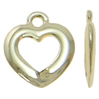 Zinc Alloy Heart Pendants, real gold plated, high quality plating and never fade, nickel, lead & cadmium free Approx 1.5mm 